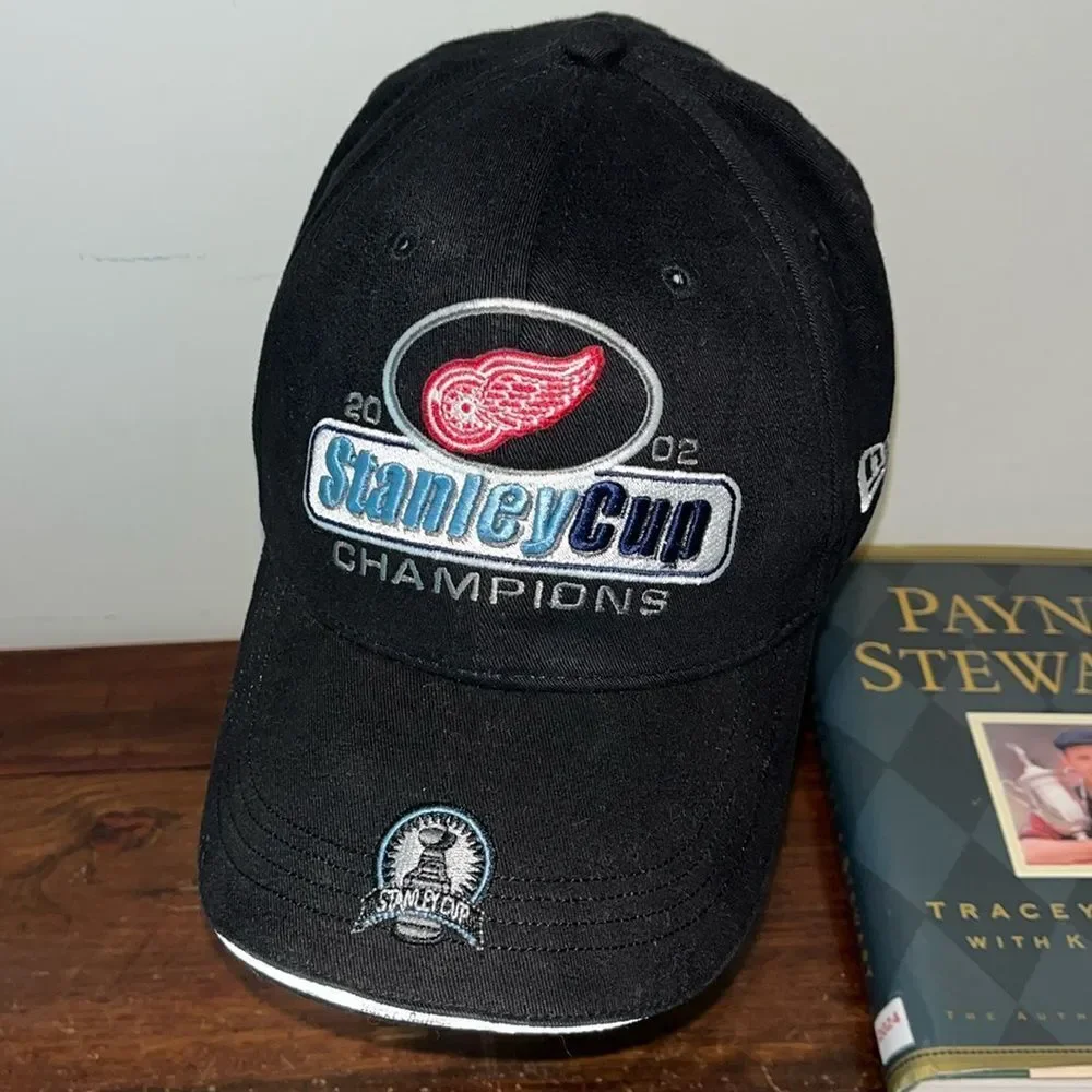 New Era Black Detroit Red Wings 2002 Stanley Cup Champions Championship Hat Cap